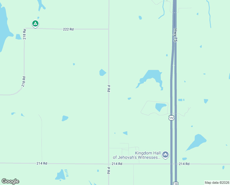 map of restaurants, bars, coffee shops, grocery stores, and more near 21830 P Road in Holton