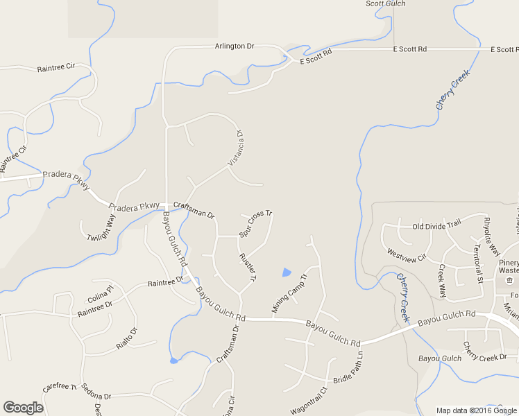 map of restaurants, bars, coffee shops, grocery stores, and more near 5450 Spur Cross Tr in Parker
