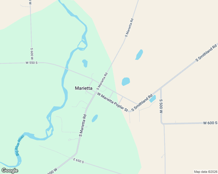 map of restaurants, bars, coffee shops, grocery stores, and more near 5462 South Marietta Road in Shelbyville