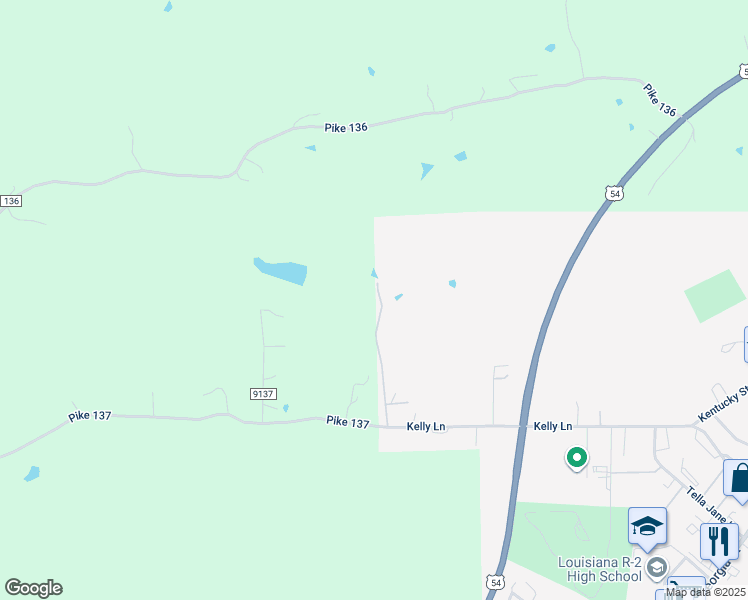 map of restaurants, bars, coffee shops, grocery stores, and more near Lynns Court in Louisiana