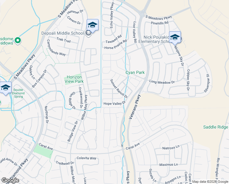 map of restaurants, bars, coffee shops, grocery stores, and more near 2035 Bears Ranch Drive in Reno