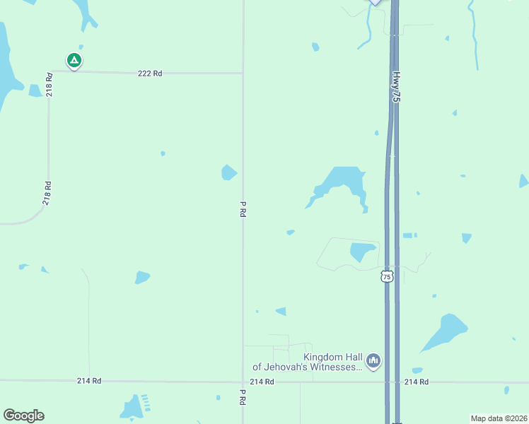 map of restaurants, bars, coffee shops, grocery stores, and more near 21830 P Road in Holton