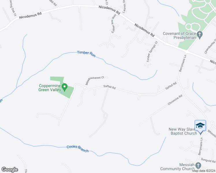 map of restaurants, bars, coffee shops, grocery stores, and more near 1127 Saffell Road in Reisterstown