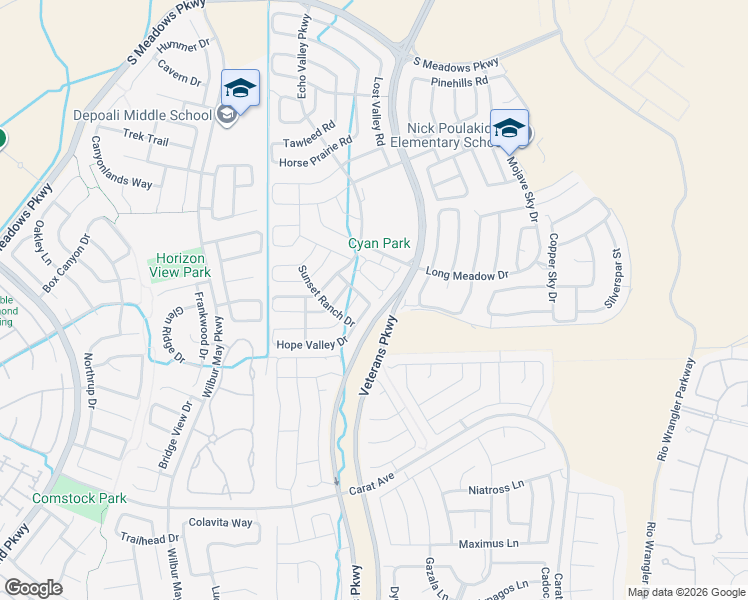 map of restaurants, bars, coffee shops, grocery stores, and more near 9598 Vikingholm Road in Reno