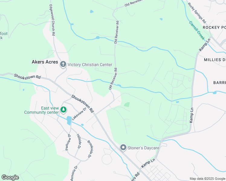 map of restaurants, bars, coffee shops, grocery stores, and more near 7617 Old Receiver Road in Frederick