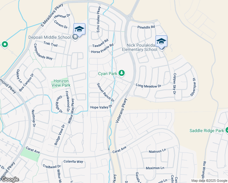 map of restaurants, bars, coffee shops, grocery stores, and more near 2195 Half Dome Drive in Reno