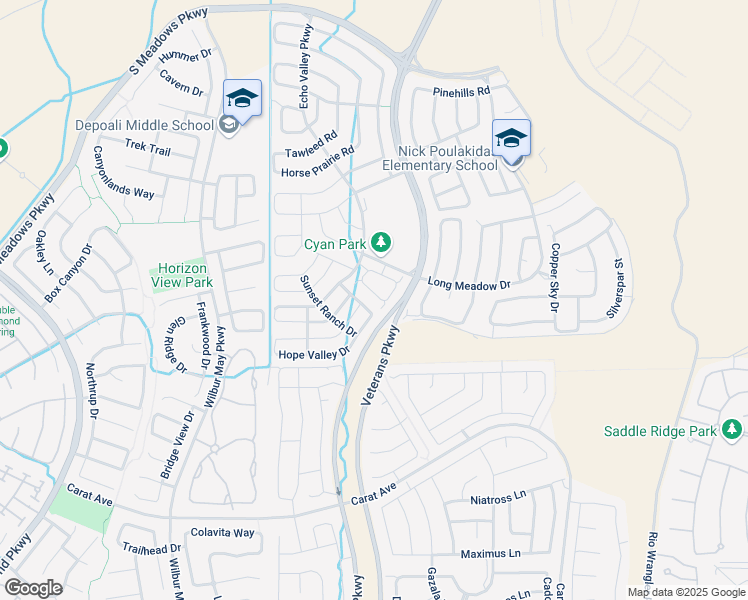 map of restaurants, bars, coffee shops, grocery stores, and more near 9598 Vikingholm Road in Reno