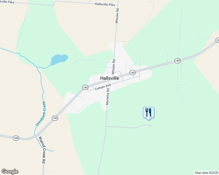 map of restaurants, bars, coffee shops, grocery stores, and more near 13700 Marietta Road in Kingston