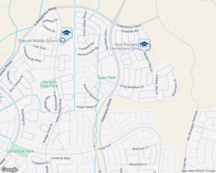 map of restaurants, bars, coffee shops, grocery stores, and more near 9598 Vikingholm Road in Reno