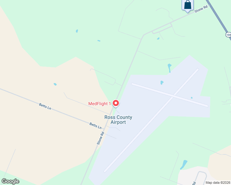 map of restaurants, bars, coffee shops, grocery stores, and more near 1625 Stone Road in Chillicothe