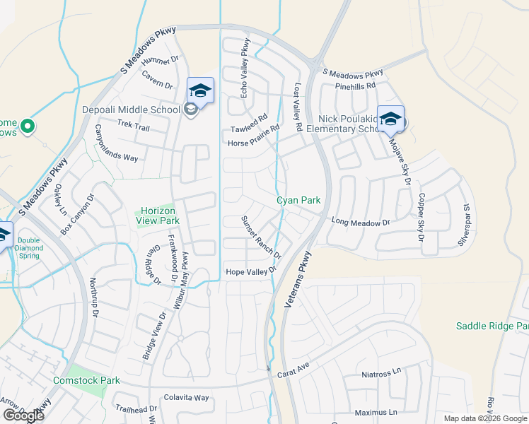 map of restaurants, bars, coffee shops, grocery stores, and more near 2080 Black Sand Drive in Reno