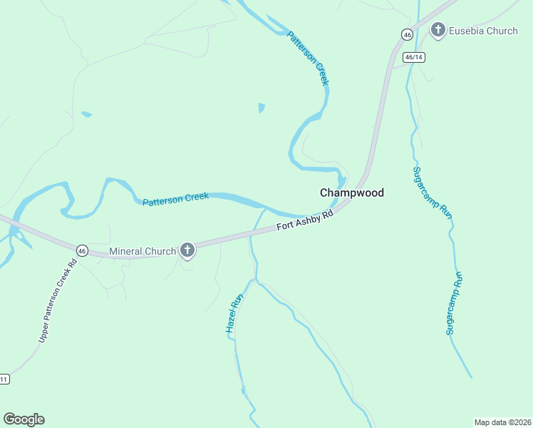 map of restaurants, bars, coffee shops, grocery stores, and more near 5426 Fort Ashby Road in Fort Ashby