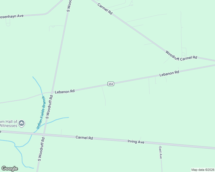 map of restaurants, bars, coffee shops, grocery stores, and more near 140 County Road 654 in Bridgeton