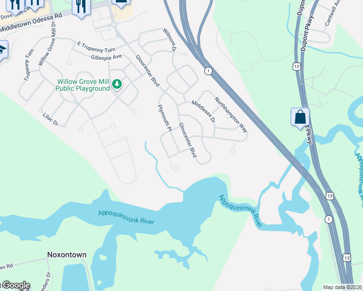 map of restaurants, bars, coffee shops, grocery stores, and more near 137 Plymouth Place in Middletown