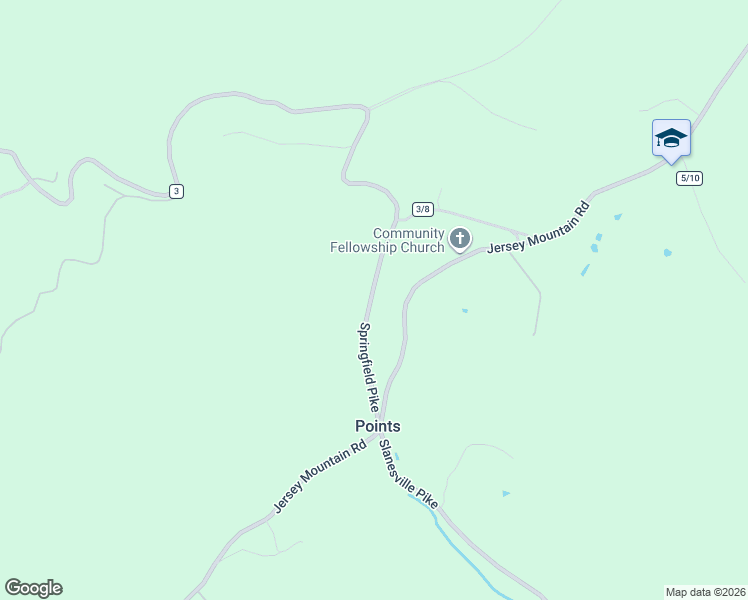 map of restaurants, bars, coffee shops, grocery stores, and more near Springfield Pike in Springfield