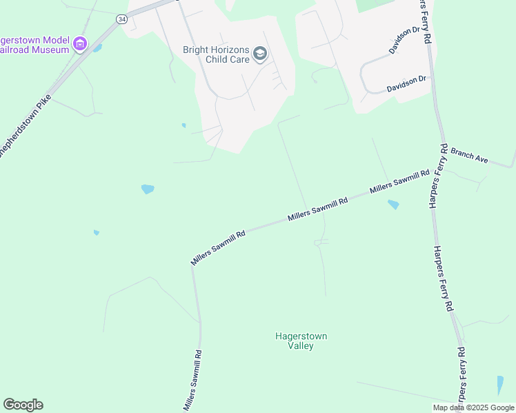 map of restaurants, bars, coffee shops, grocery stores, and more near 17660 Millers Sawmill Road in Sharpsburg