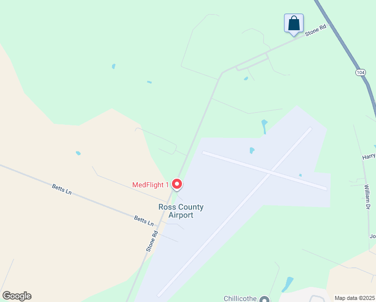 map of restaurants, bars, coffee shops, grocery stores, and more near 1675 Stone Road in Chillicothe