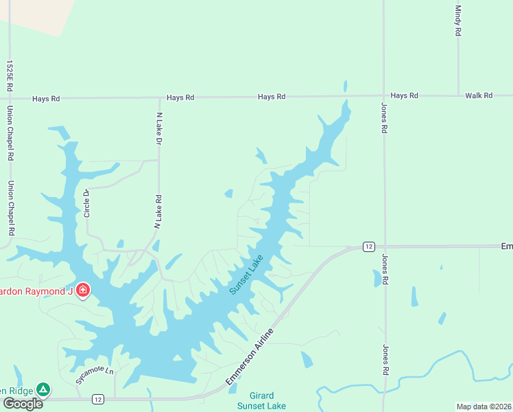 map of restaurants, bars, coffee shops, grocery stores, and more near 15984 Vine Lane in Girard