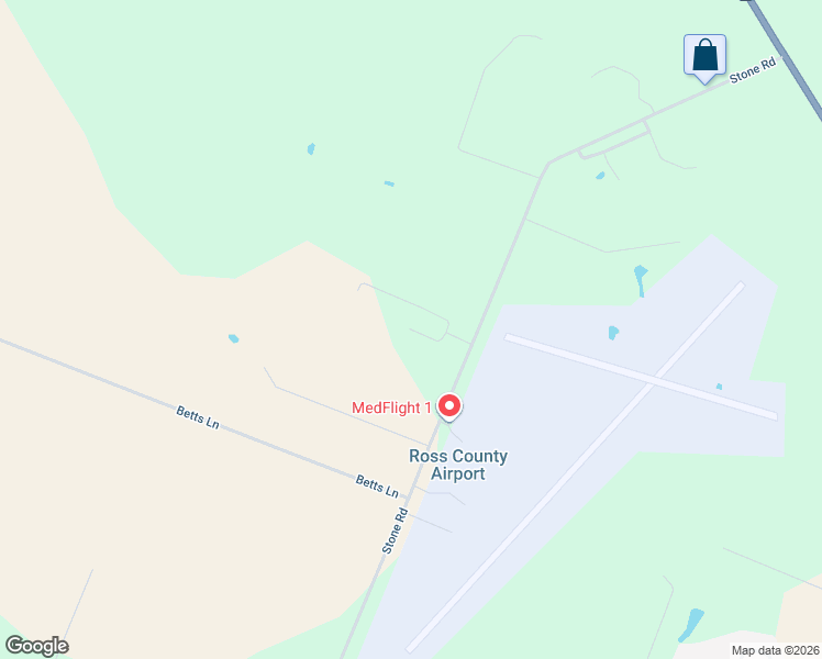 map of restaurants, bars, coffee shops, grocery stores, and more near 1625 Stone Road in Chillicothe