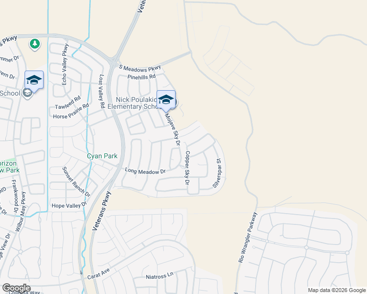map of restaurants, bars, coffee shops, grocery stores, and more near 313 Ironway Court in Reno