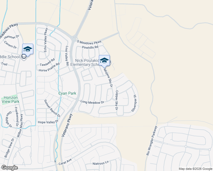 map of restaurants, bars, coffee shops, grocery stores, and more near 2395 Buttermere Drive in Reno