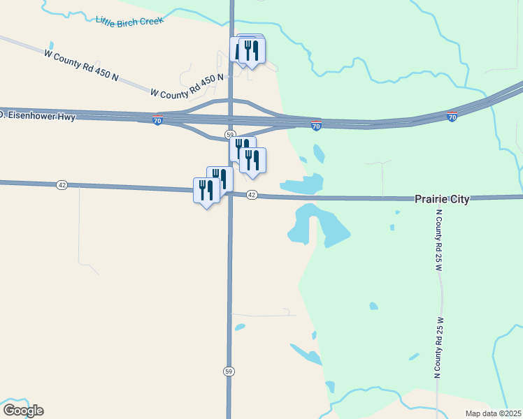 map of restaurants, bars, coffee shops, grocery stores, and more near 865-911 Highway 42 in Brazil