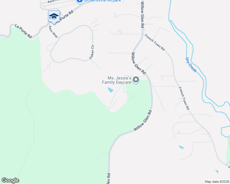 map of restaurants, bars, coffee shops, grocery stores, and more near 8817 Double A Ranch Road in Challenge-Brownsville