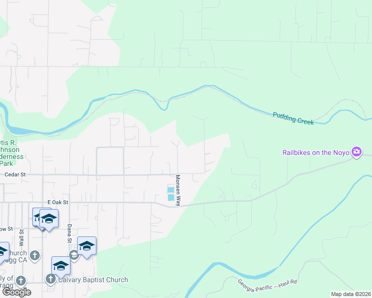 map of restaurants, bars, coffee shops, grocery stores, and more near East Laurel Avenue in Fort Bragg