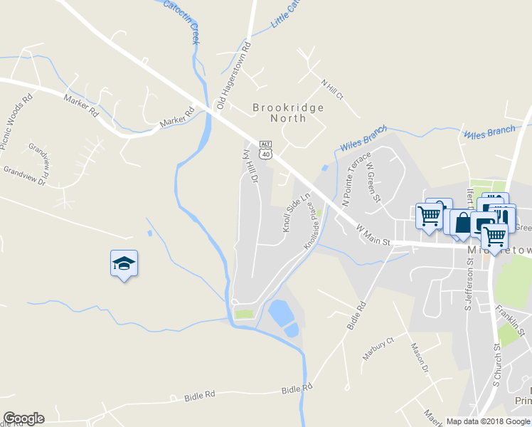 map of restaurants, bars, coffee shops, grocery stores, and more near 111 Ivy Hill Drive in Middletown