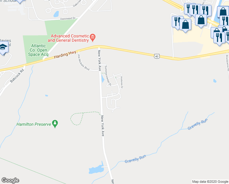map of restaurants, bars, coffee shops, grocery stores, and more near 4863 Bayberry Place in Hamilton