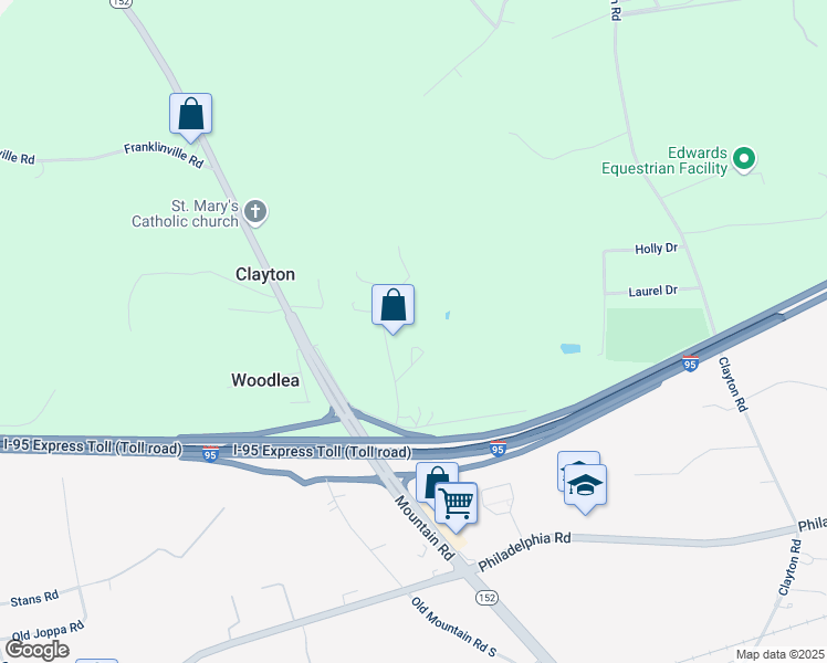 map of restaurants, bars, coffee shops, grocery stores, and more near 2220 Jaycee Drive in Joppatowne