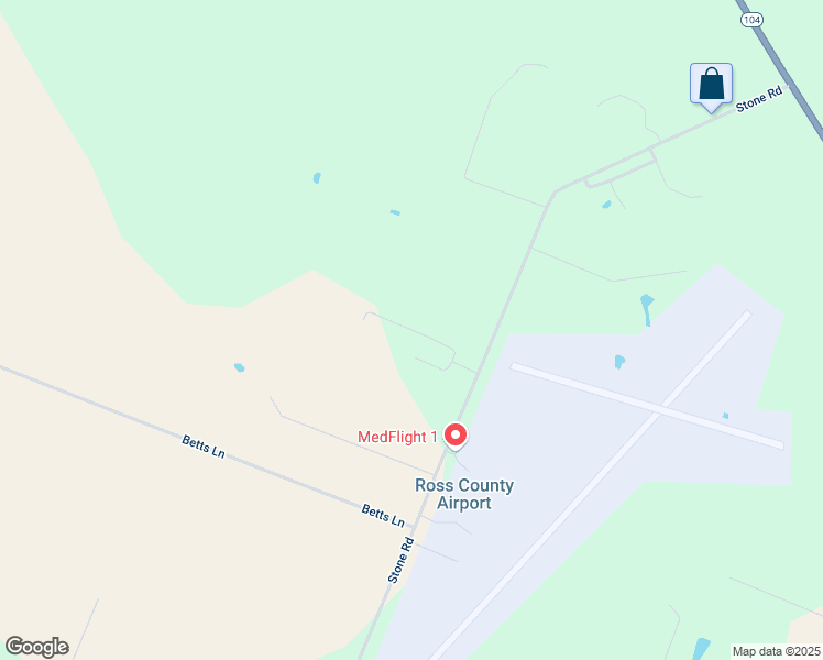 map of restaurants, bars, coffee shops, grocery stores, and more near Gleasons Clearview Meadows in Ross County