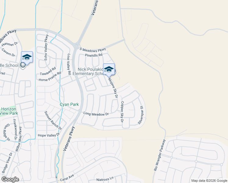 map of restaurants, bars, coffee shops, grocery stores, and more near 2395 Buttermere Drive in Reno
