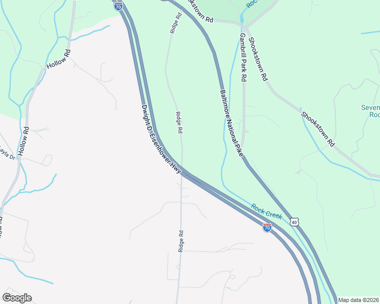 map of restaurants, bars, coffee shops, grocery stores, and more near 7705 Ridge Road in Frederick