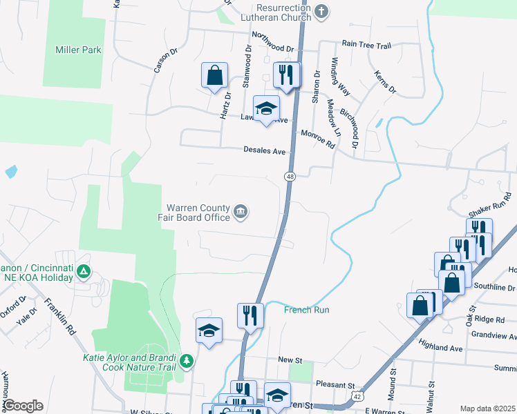 map of restaurants, bars, coffee shops, grocery stores, and more near in Lebanon
