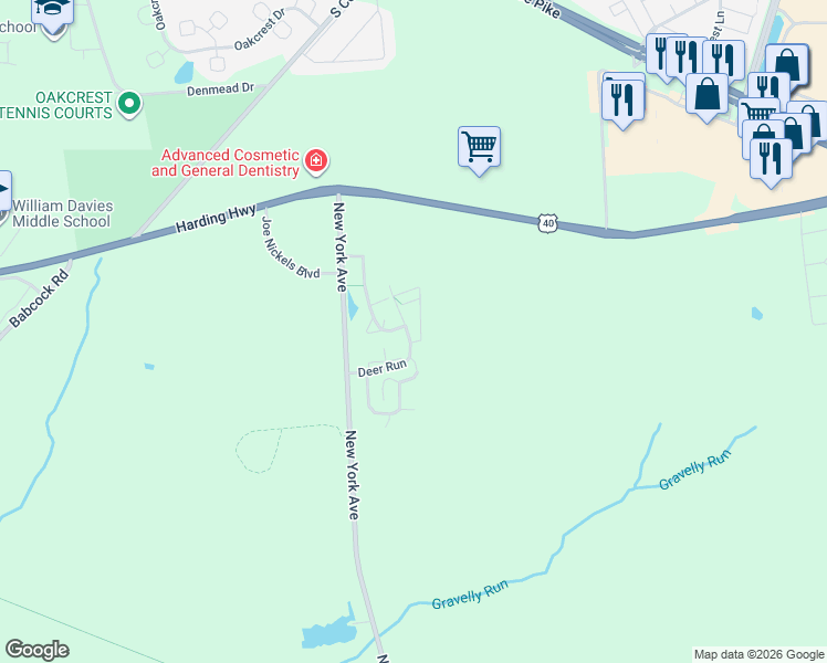 map of restaurants, bars, coffee shops, grocery stores, and more near 4788 Andorea Drive in Hamilton