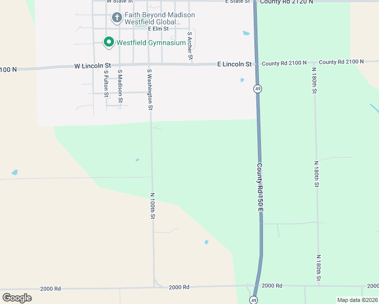 map of restaurants, bars, coffee shops, grocery stores, and more near 20752 North 100th Street in Westfield