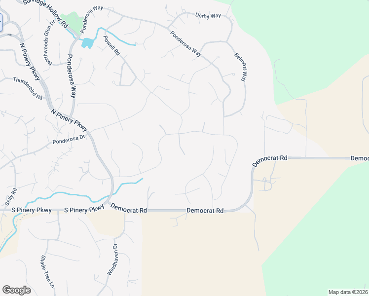 map of restaurants, bars, coffee shops, grocery stores, and more near 9455 Democrat Road in Parker