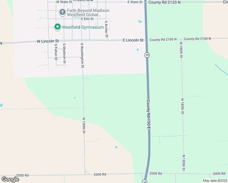 map of restaurants, bars, coffee shops, grocery stores, and more near 20752 North 100th Street in Westfield