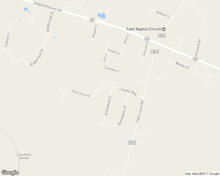 map of restaurants, bars, coffee shops, grocery stores, and more near 285 Grenadine Court in Martinsburg