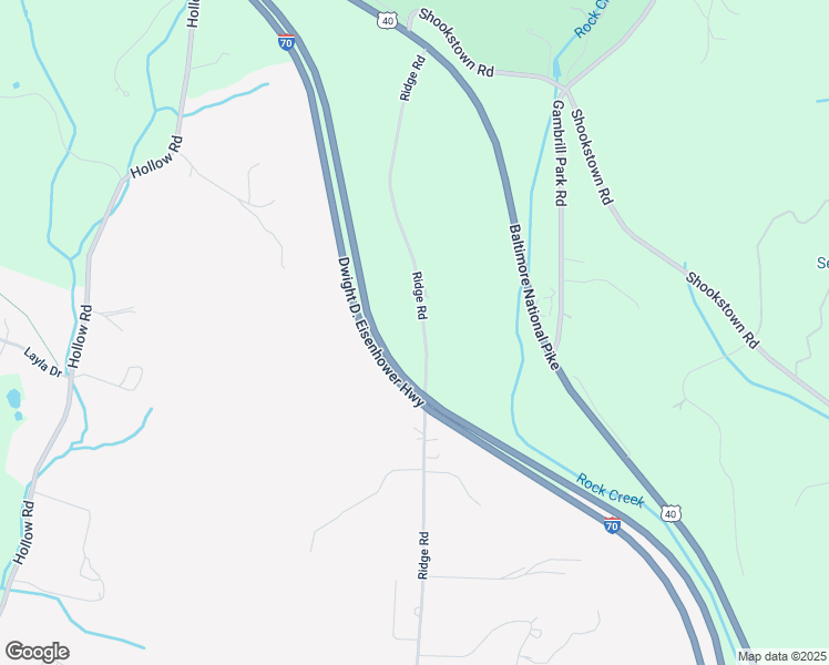 map of restaurants, bars, coffee shops, grocery stores, and more near 7718 Ridge Road in Frederick