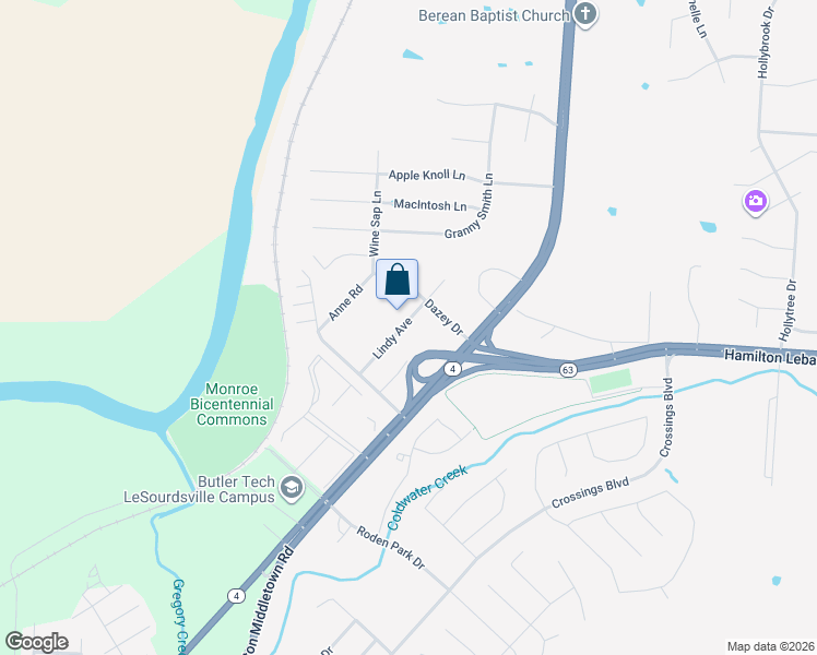 map of restaurants, bars, coffee shops, grocery stores, and more near 163 Lindy Avenue in Middletown