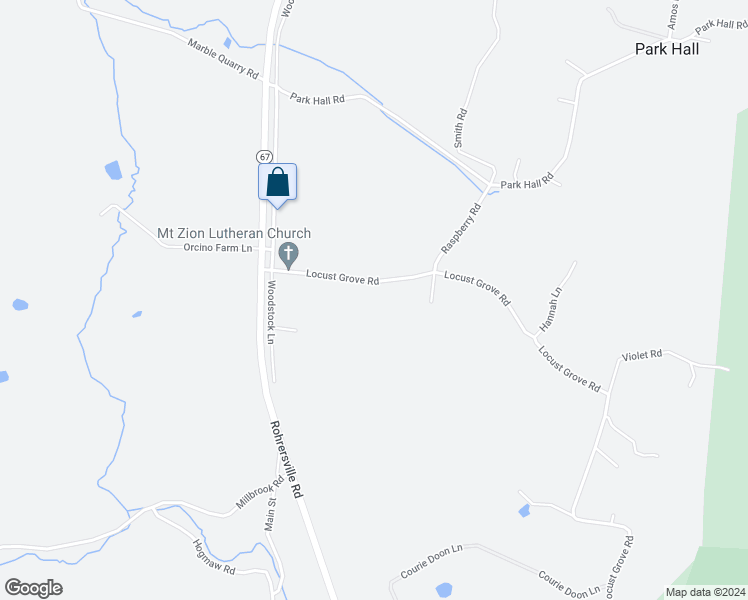 map of restaurants, bars, coffee shops, grocery stores, and more near 20313 Locust Grove Road in Rohrersville