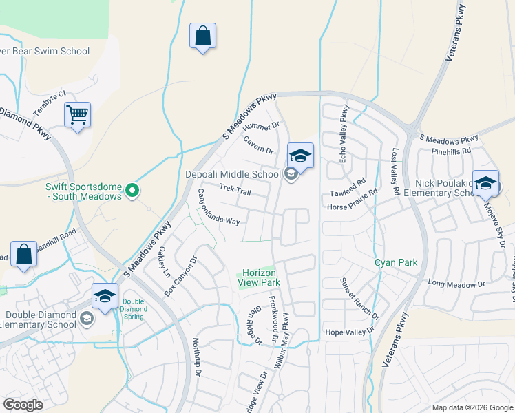 map of restaurants, bars, coffee shops, grocery stores, and more near 1793 Big Boulder Drive in Reno