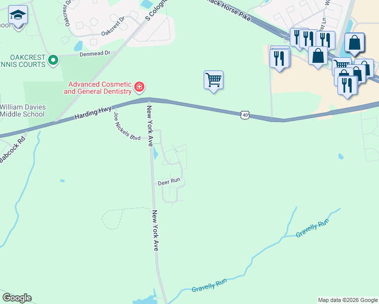 map of restaurants, bars, coffee shops, grocery stores, and more near 4746 Andorea Drive in Hamilton