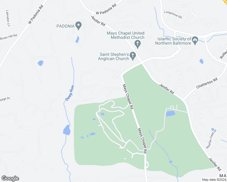map of restaurants, bars, coffee shops, grocery stores, and more near 705 Chapel Ridge Road in Lutherville-Timonium