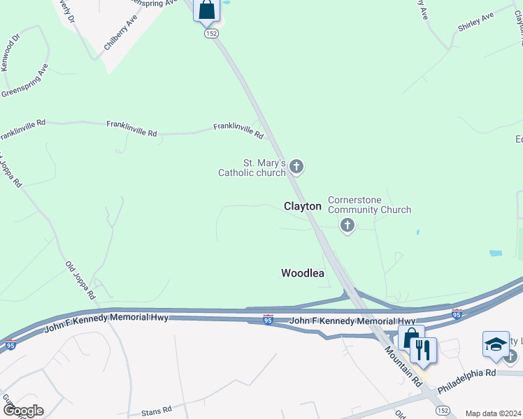 map of restaurants, bars, coffee shops, grocery stores, and more near 749 Managrass Drive in Joppatowne