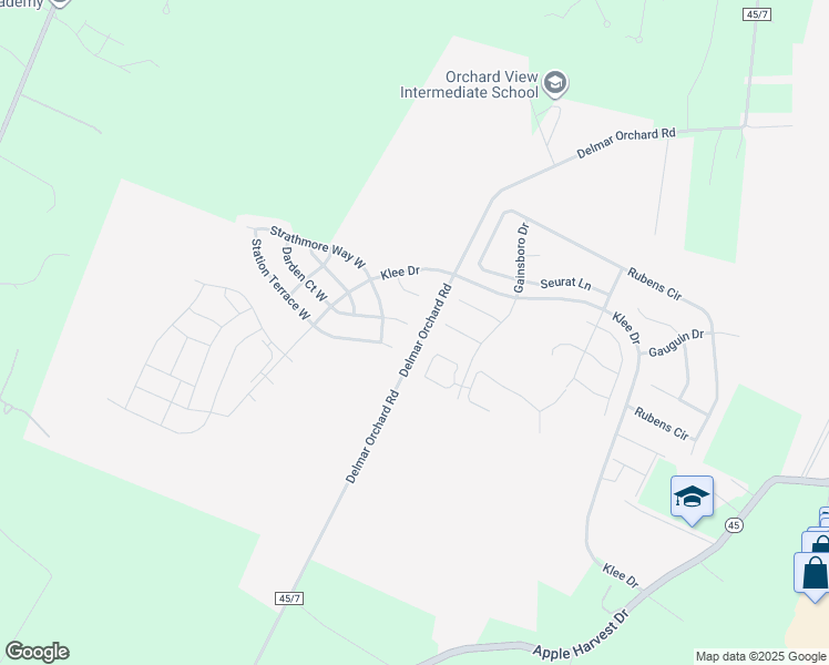 map of restaurants, bars, coffee shops, grocery stores, and more near 212 Darden Court East in Martinsburg