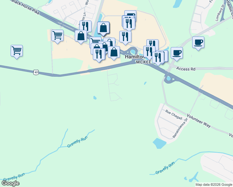 map of restaurants, bars, coffee shops, grocery stores, and more near 4504 Concord Place in Hamilton