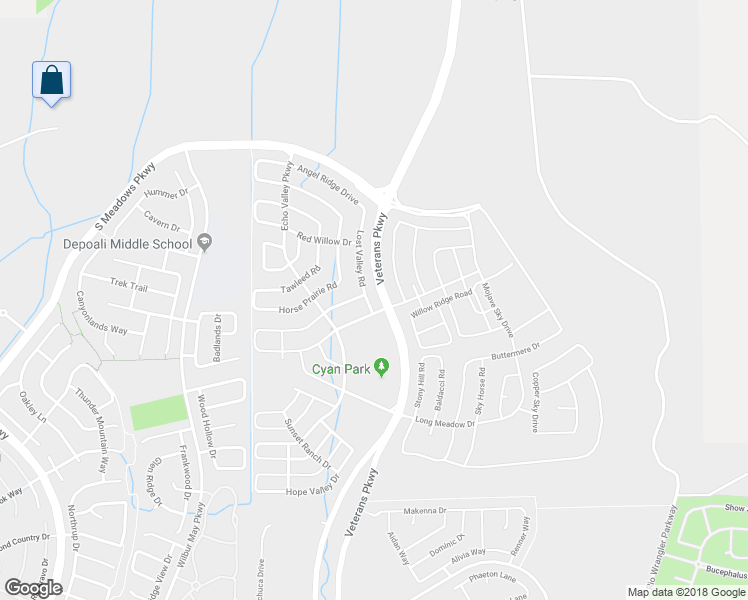 map of restaurants, bars, coffee shops, grocery stores, and more near 9440 Lost Valley Road in Reno